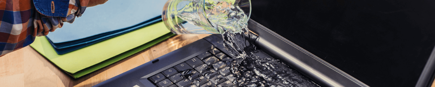 Accidental Damage insurance - full glass of water knocked over a laptop keyboard